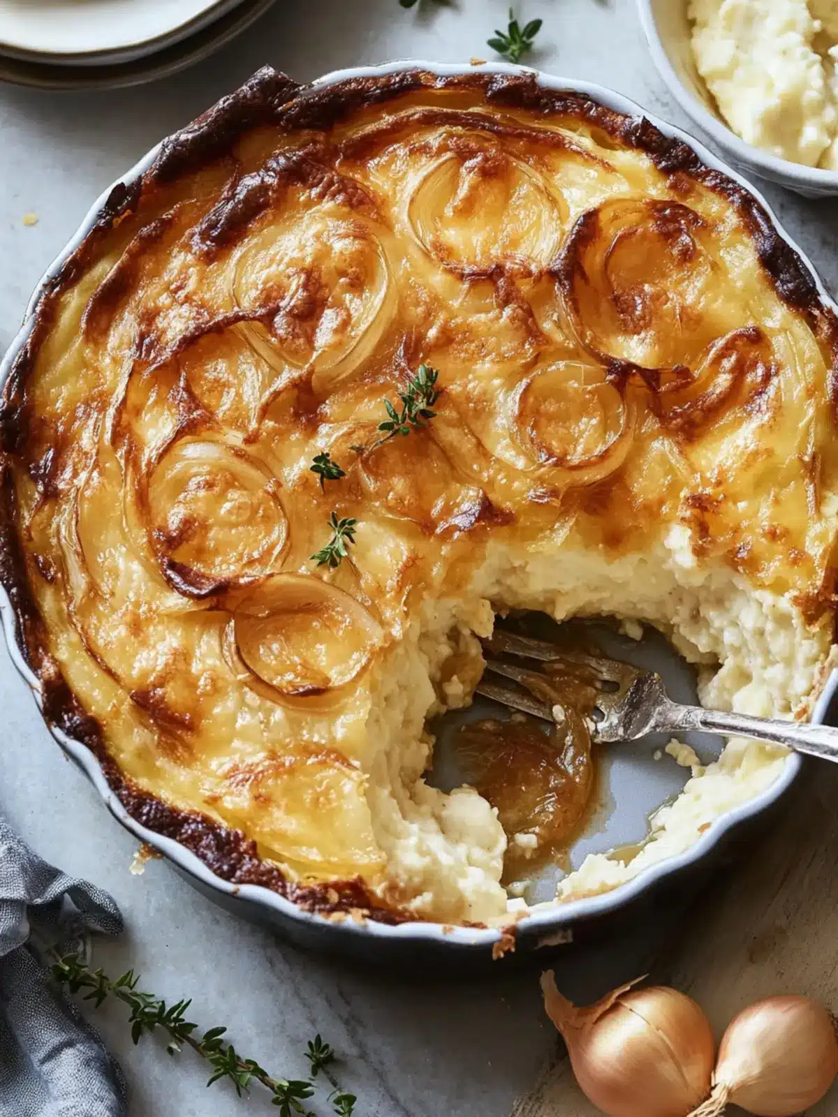 Creamy Caramelized Onion and Gruy¨re Cottage Cheese Bake Delight 4 Caramelized Onion and Gruy¨re Cottage Cheese Bake
