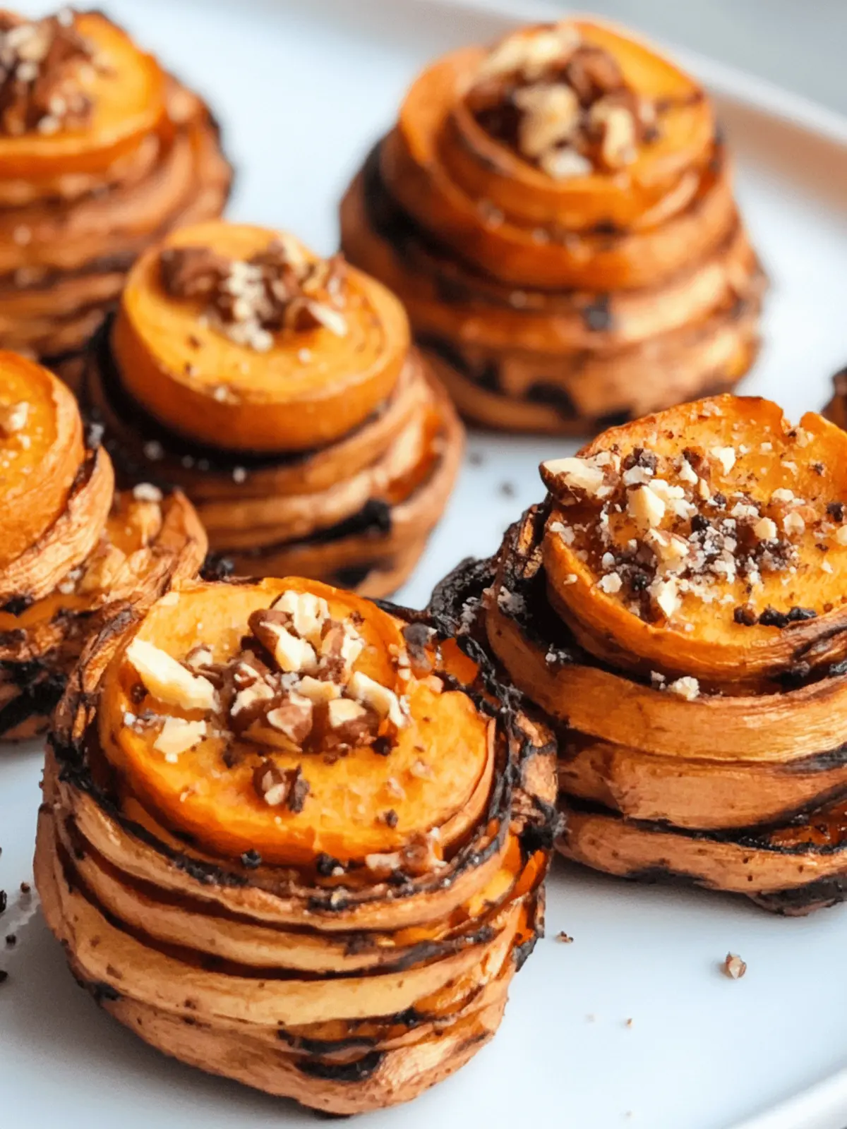 Mouthwatering Sweet Potato Stacks with Crunchy Topping 2 Sweet Potato Stacks