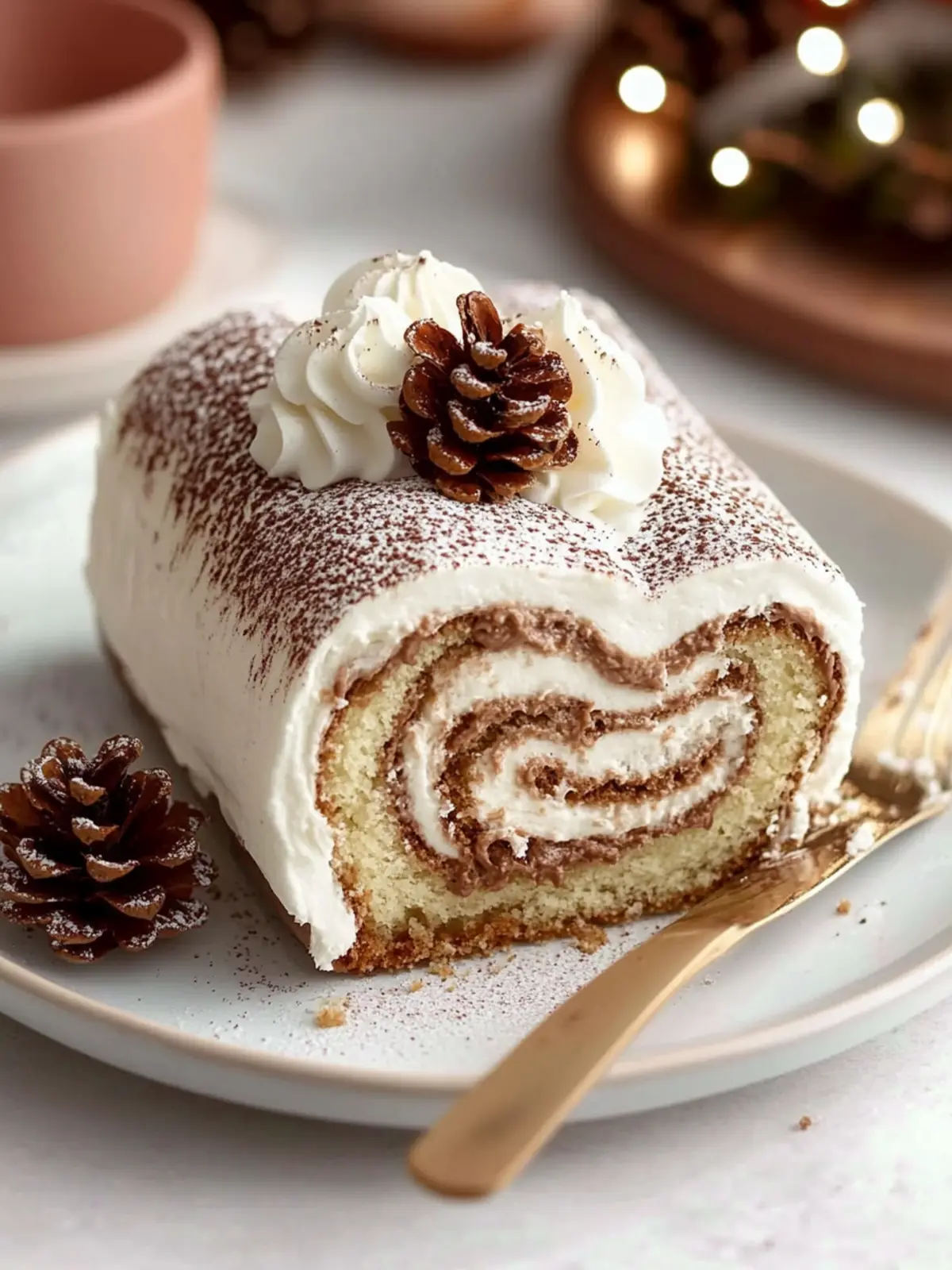 Gourmet Tiramisu Yule Log Cake: Celebrate with Coffee Bliss 2 Gourmet Tiramisu Yule Log Cake