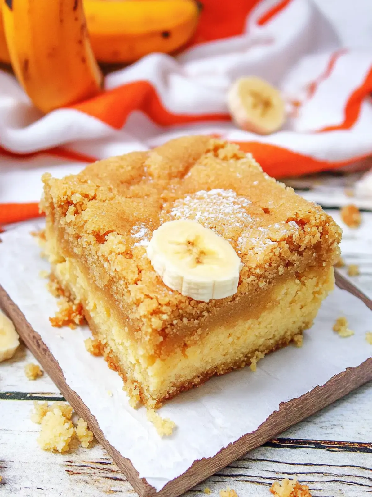 Irresistible Banana Blondies with Vanilla Wafer Crunch 3 Banana Blondies