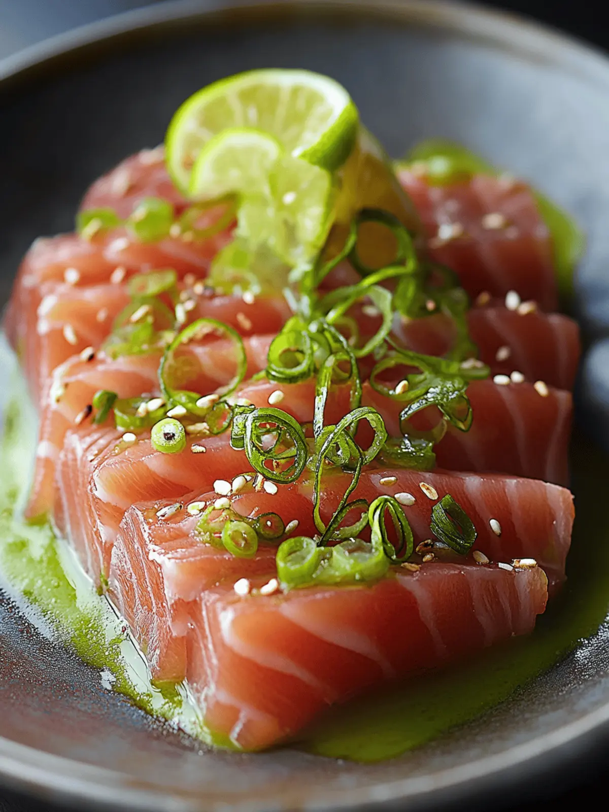 Lime-Infused Yellowfin Tuna Sashimi: A Fresh Flavor Adventure 2 Lime-Infused Yellowfin Tuna Sashimi