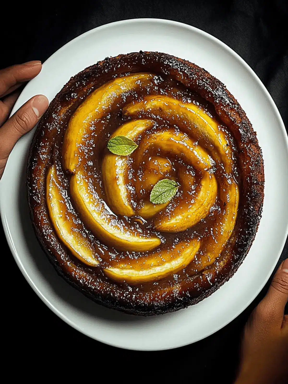 Ghee and Cardamom Scented Upside-Down Banana Cake Bliss 2 ghee and cardamom scented upside-down banana cake