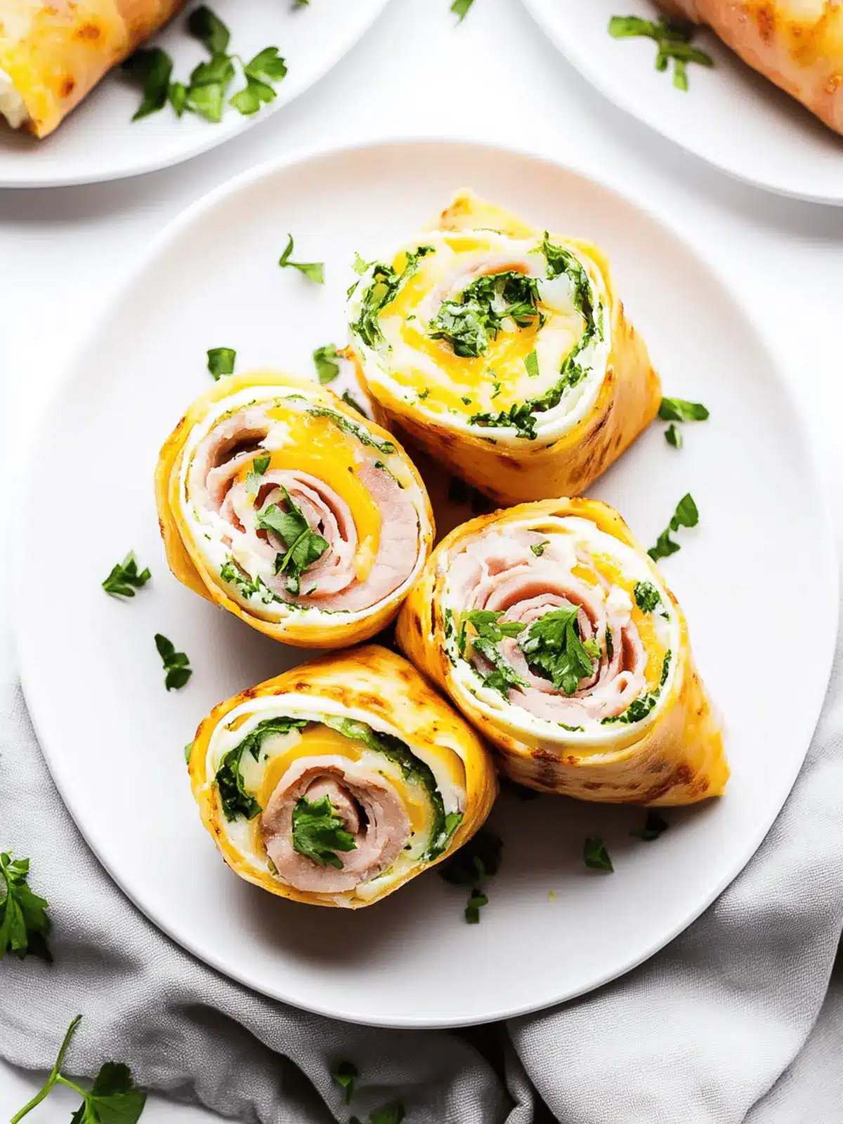 Low-Carb Ham and Cheese Breakfast Roll-Ups for Easy Mornings 2 Low-Carb Ham and Cheese Breakfast Roll-Ups