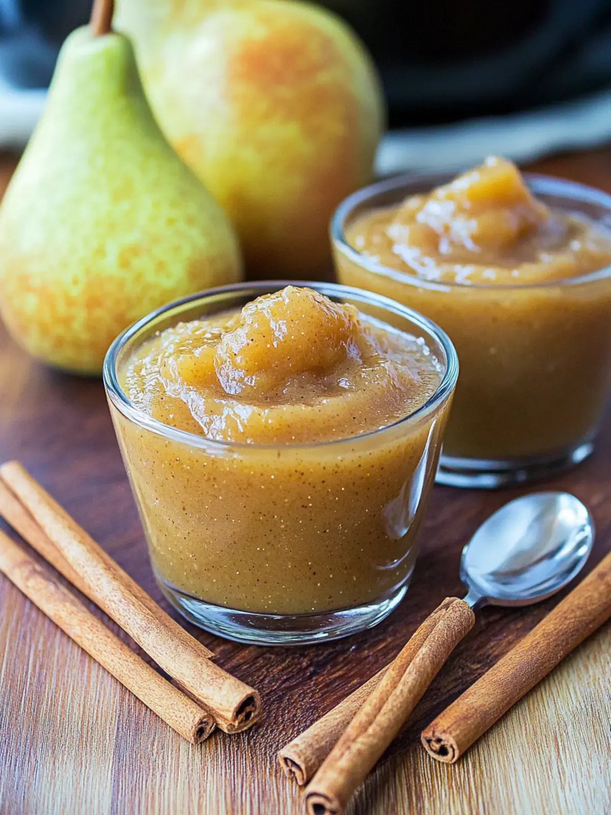 Homemade Slow Cooker Pear Applesauce with Cozy Spices 3 Slow Cooker Pear Applesauce