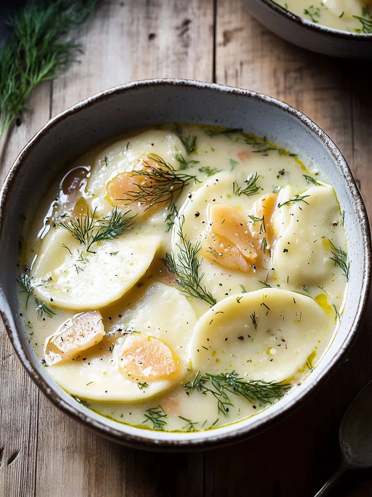 Comforting Pierogi Dill Soup Ready in 30 Minutes Flat 4 Pierogi Dill Soup