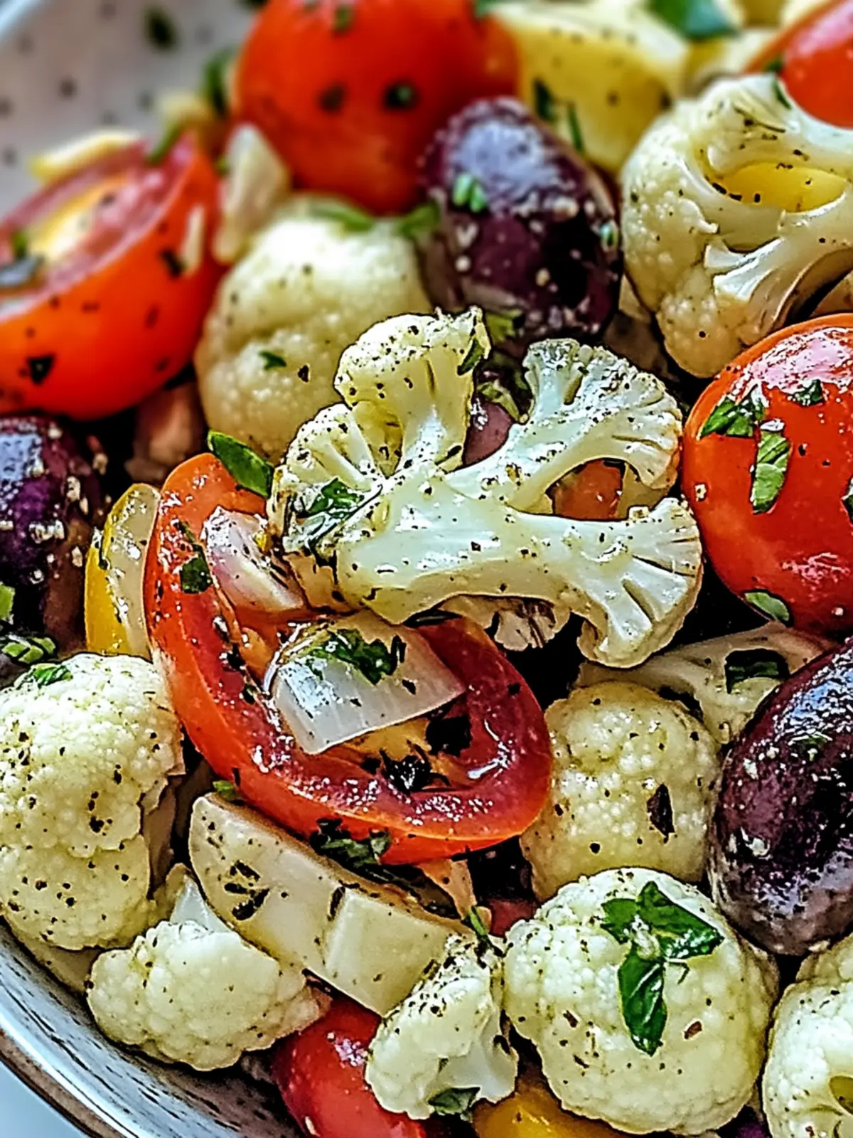 Mediterranean Marinated Cauliflower Salad: Fresh & Flavorful Delight 2 Mediterranean Marinated Cauliflower Salad