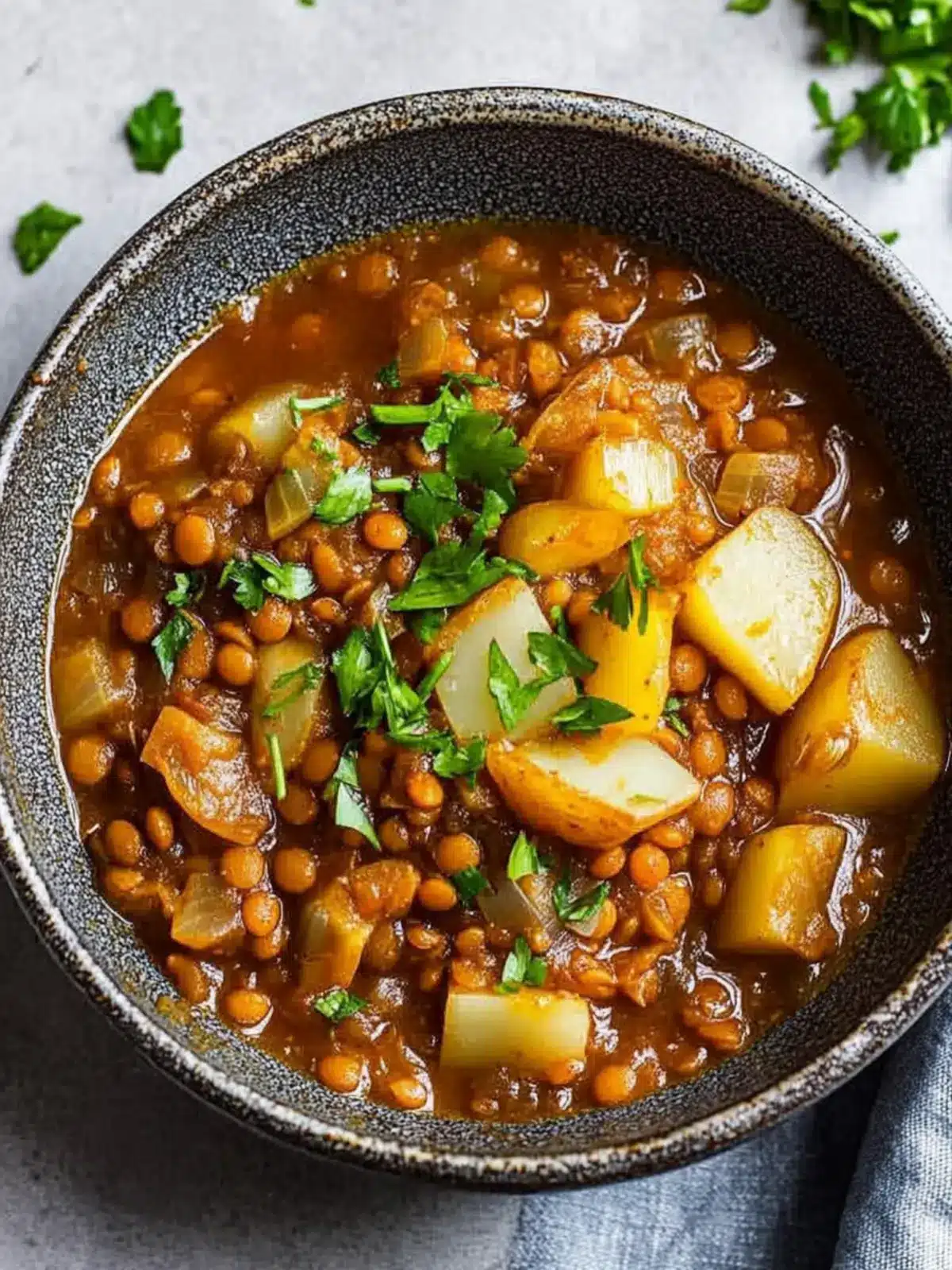 Cozy Smoky Lentil Stew with Leeks and Potatoes Magic 2 Smoky Lentil Stew With Leeks and Potatoes