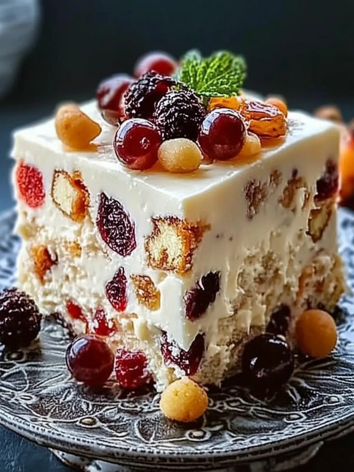 Lighter White Fruitcake: A Festive Twist for Your Table 4 White Fruitcake