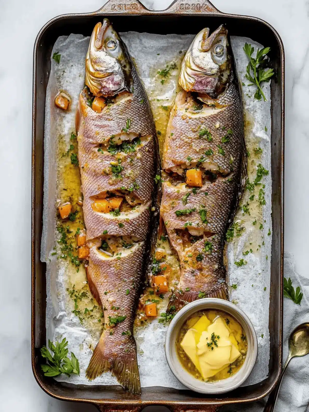Baked Rainbow Trout with Butter Sauce Your Weeknight Winner 2 Baked rainbow trout with butter sauce