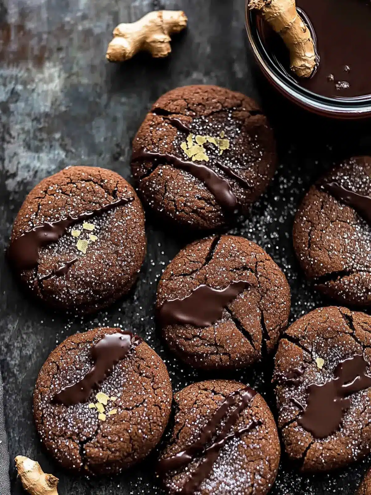 Irresistible Chocolate Ginger Sparkle Cookies for Your Cravings 3 Chocolate Ginger Sparkle Cookies