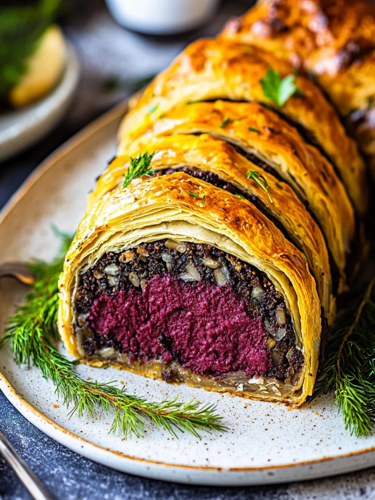 Mouthwatering Vegan Wellington with Smoky Tofu and Beets 4 Vegan Wellington