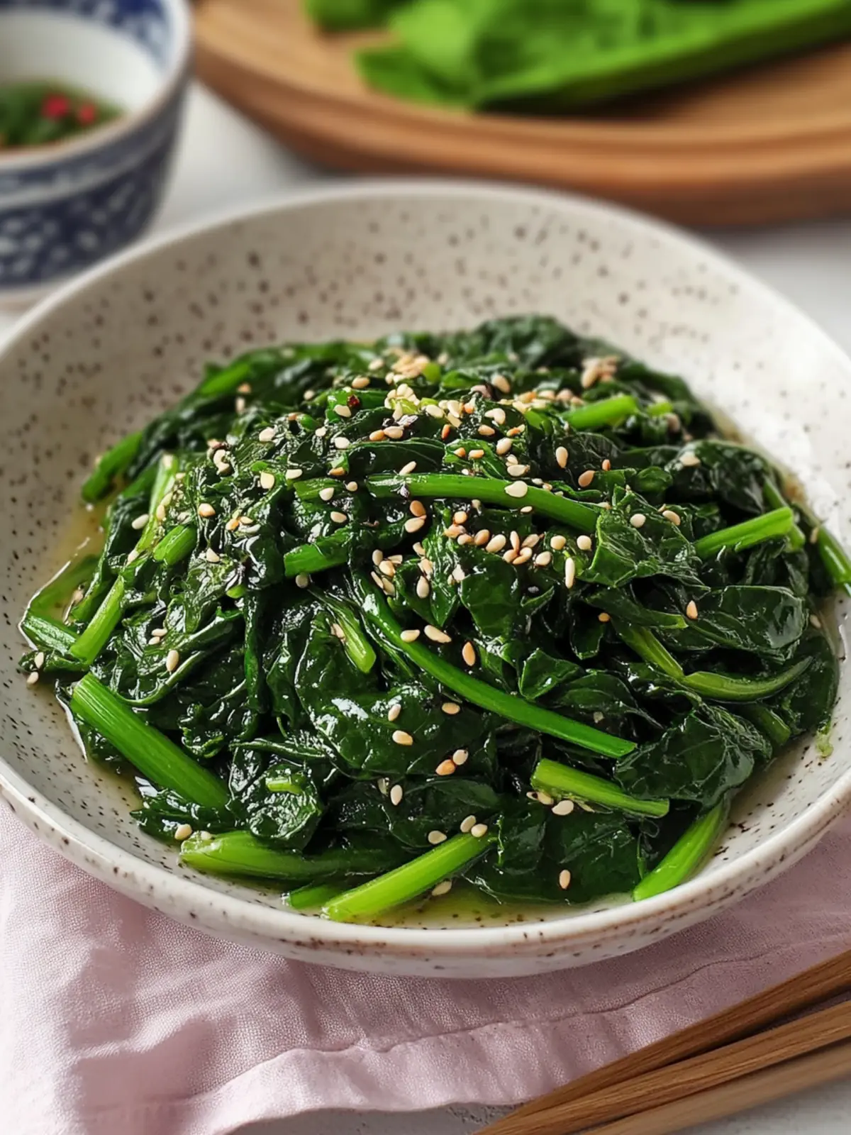 Delicious Korean Spinach Side Dish (Sigeumchi Namul) Recipe 4 Korean Spinach Side Dish (Sigeumchi Namul)