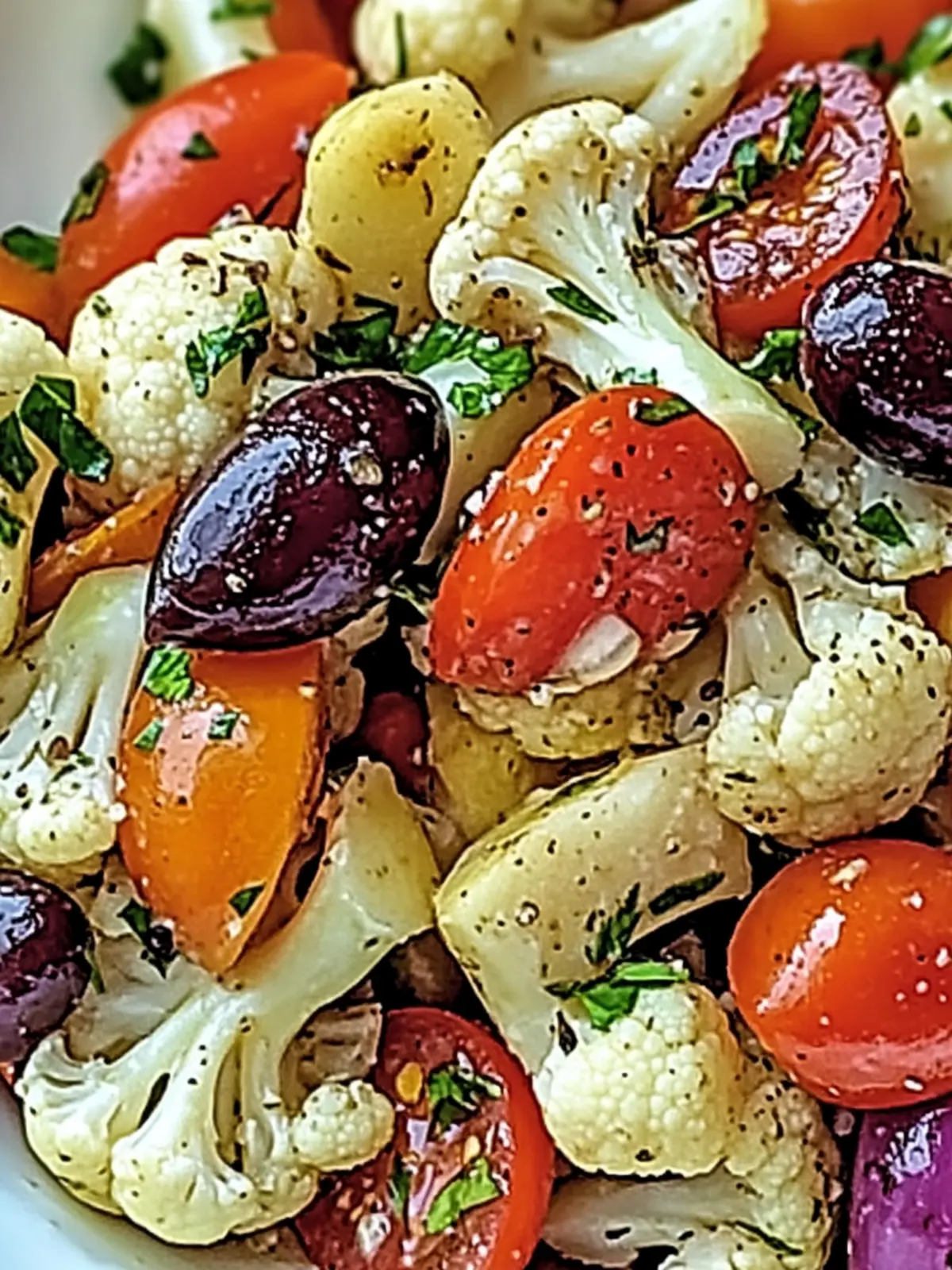Mediterranean Marinated Cauliflower Salad: Fresh & Flavorful Delight 3 Mediterranean Marinated Cauliflower Salad