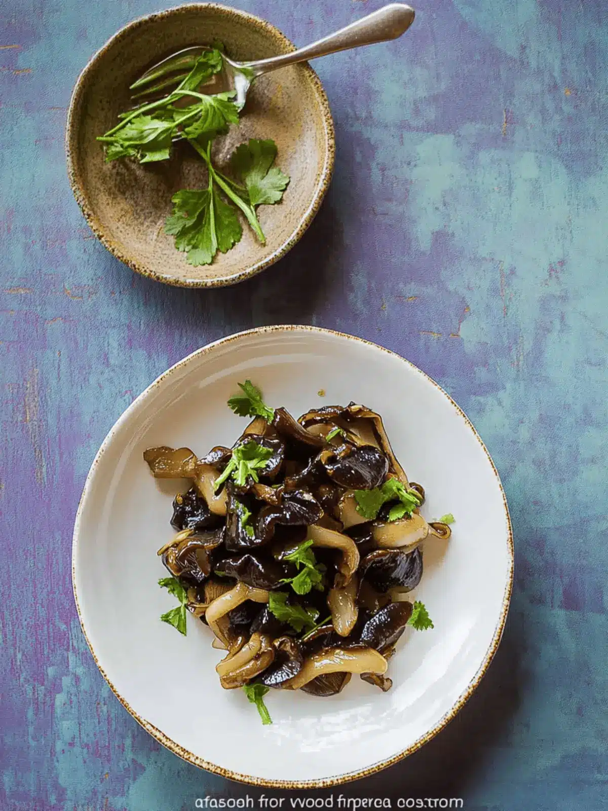 Delicious Wood Ear Mushroom Salad with Spicy Garlic Kick 2 Wood Ear Mushroom/Black Fungus Salad
