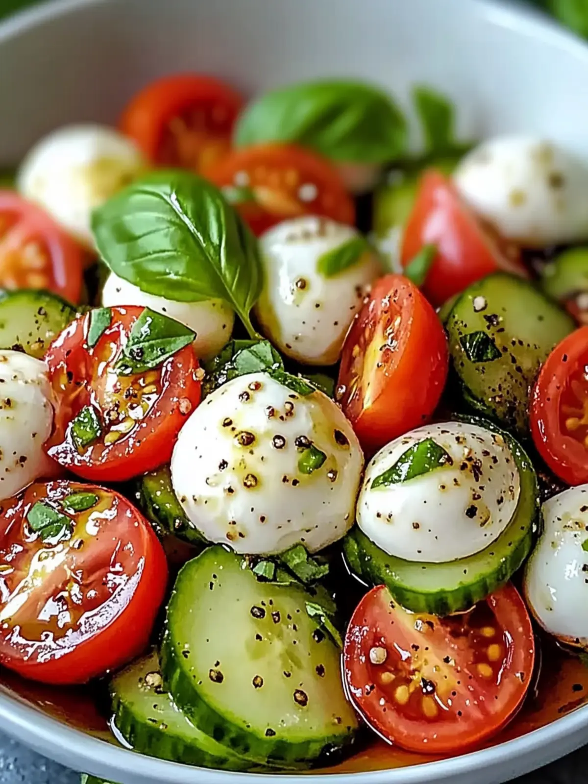 Cucumber Caprese Salad: A Refreshing Keto Summer Treat 2 Cucumber Caprese Salad