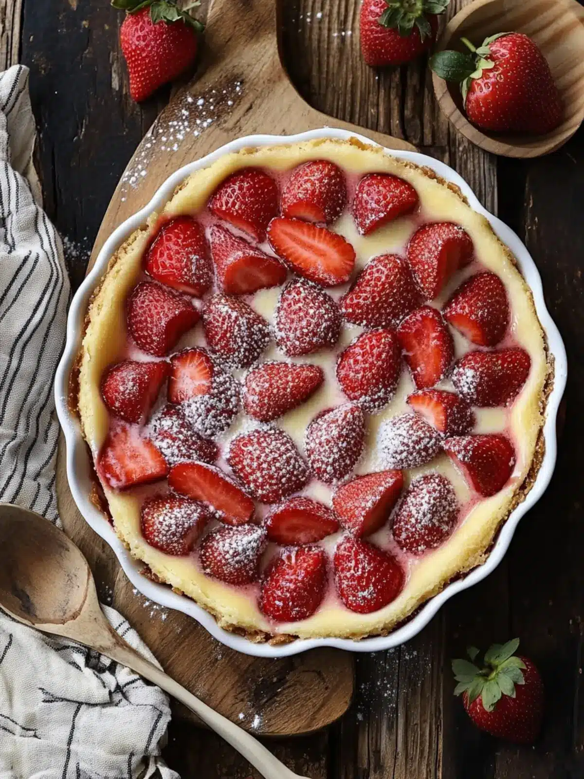 Elevate Dessert Night with Delicious Strawberry Flaugnarde 3 Strawberry Flaugnarde