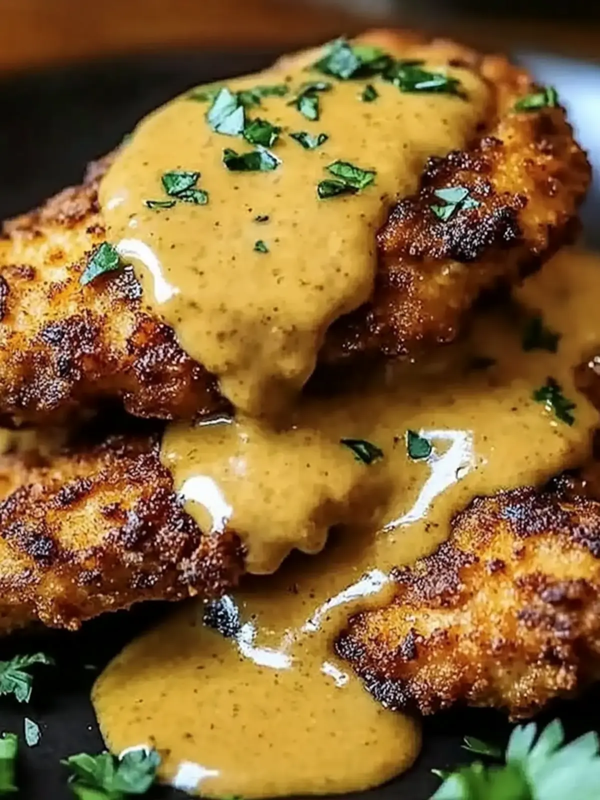 Crispy Pretzel Chicken with Mustard-Cheddar Sauce Delight 2 Pretzel Chicken with Mustard-Cheddar Sauce