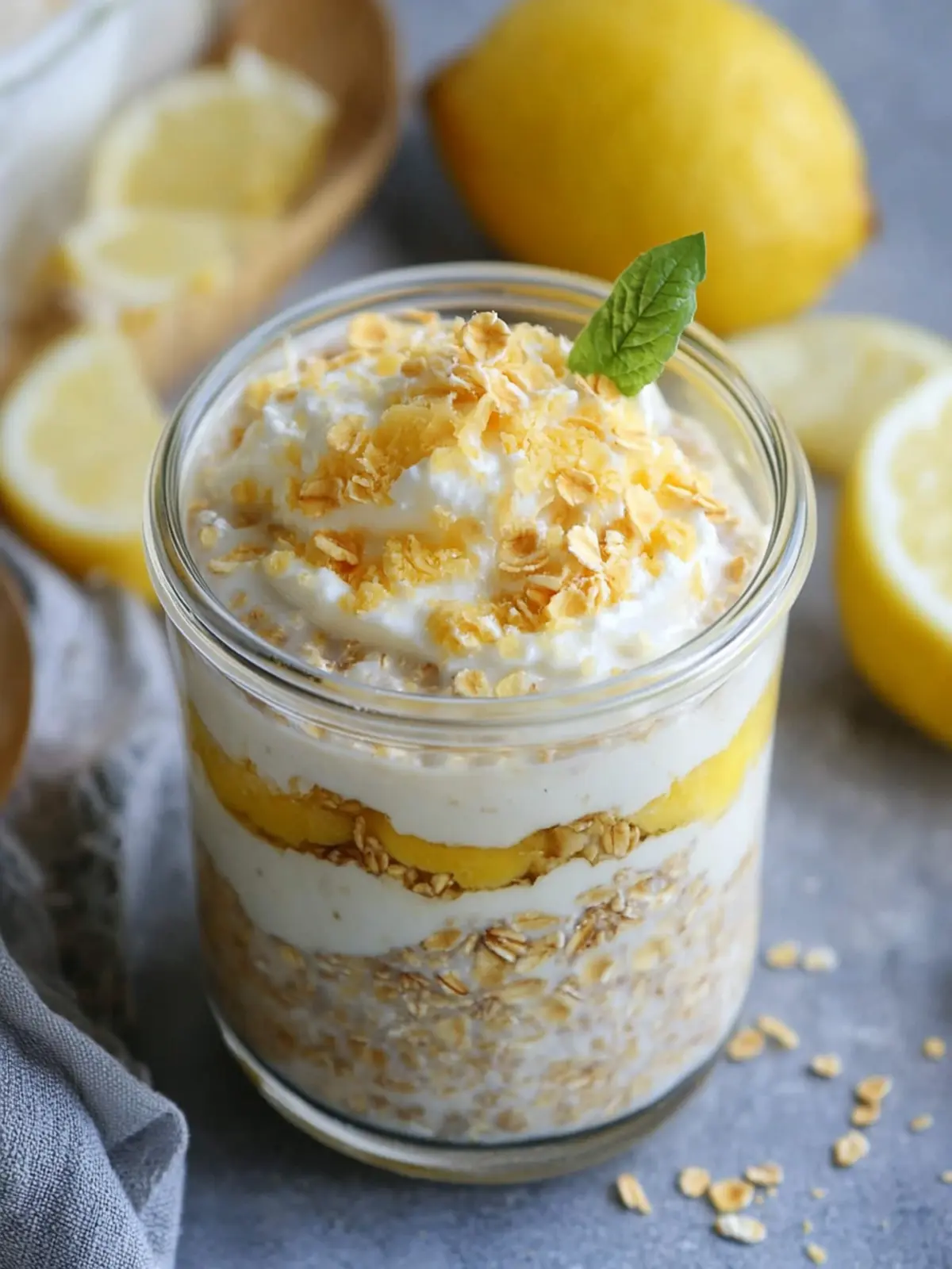 Lemon Cheesecake Overnight Oats for a Zesty Breakfast Upgrade 4 Lemon Cheesecake Overnight Oats