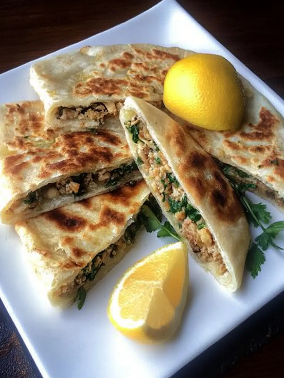 Savor Homemade Turkish Gozleme: Spinach & Feta or Lamb! 3 Turkish Gozleme
