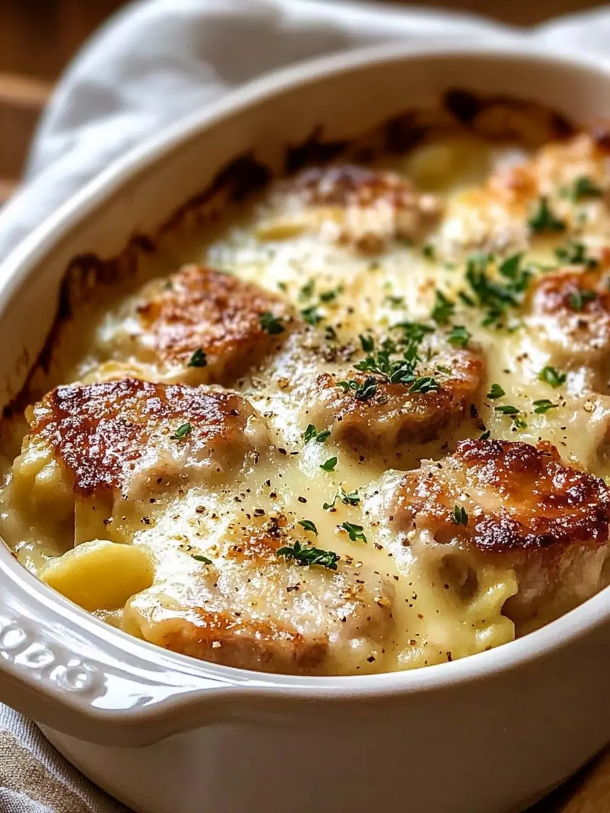 Savory Smothered Pork Chop Scalloped Potato Casserole Delight 4 Smothered Pork Chop Scalloped Potato Casserole