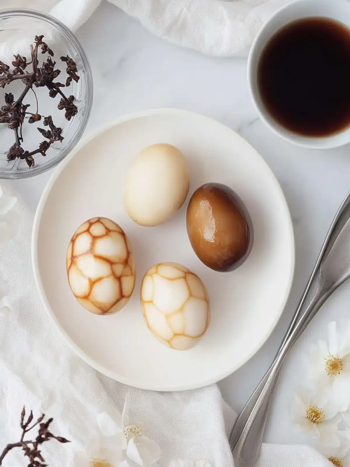 Savory Chinese Tea Eggs with a Twist of Warm Spice 2 Chinese Tea Eggs