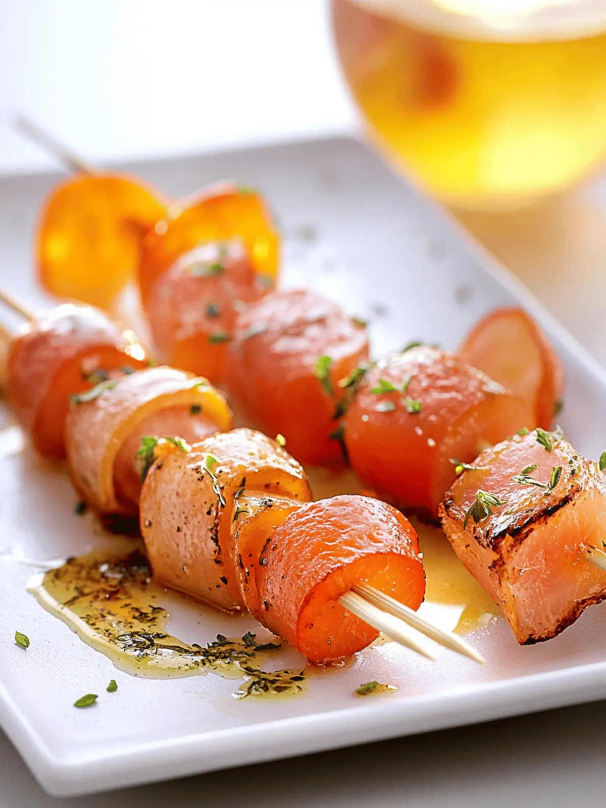 Clementine and Serrano Skewers with Honey Lime Dressing Bliss 3 Clementine and Serrano Skewers with Honey Lime Dressing Cardamom