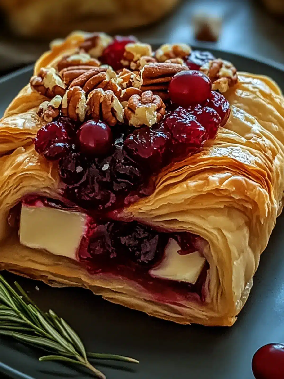 Cranberry Pecan Brie in Flaky Puff Pastry for Holiday Cheers 4 Cranberry Pecan Brie in Flaky Puff Pastry