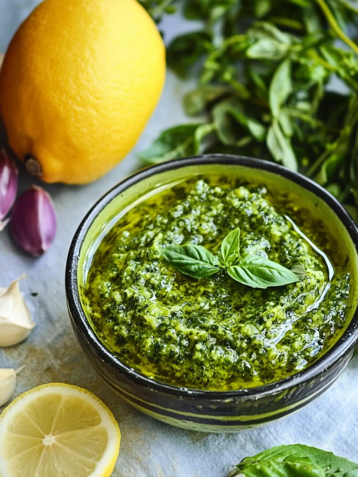 Zesty Lemon Oregano Pesto: Fresh Flavors in 10 Minutes 3 Lemon Oregano Pesto