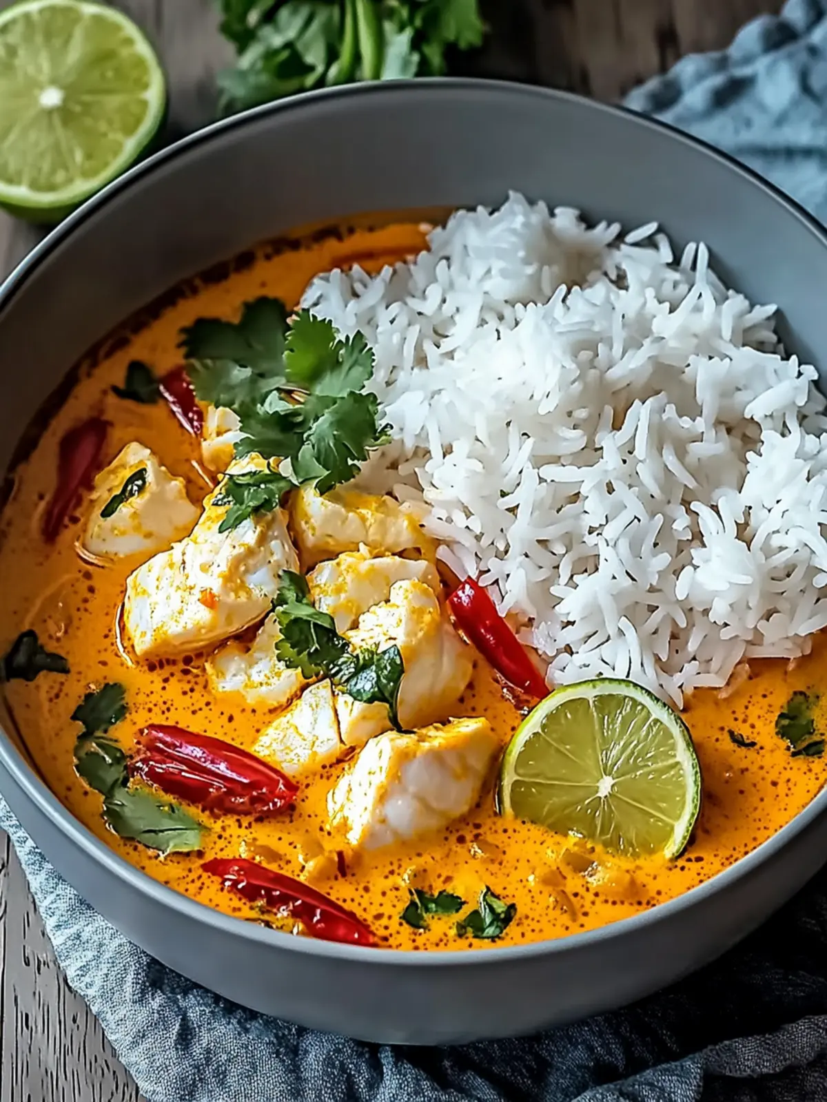Easy Coconut Lime Fish Curry with Jasmine Rice That Wows 3 Easy Coconut Lime Fish Curry with Jasmine Rice