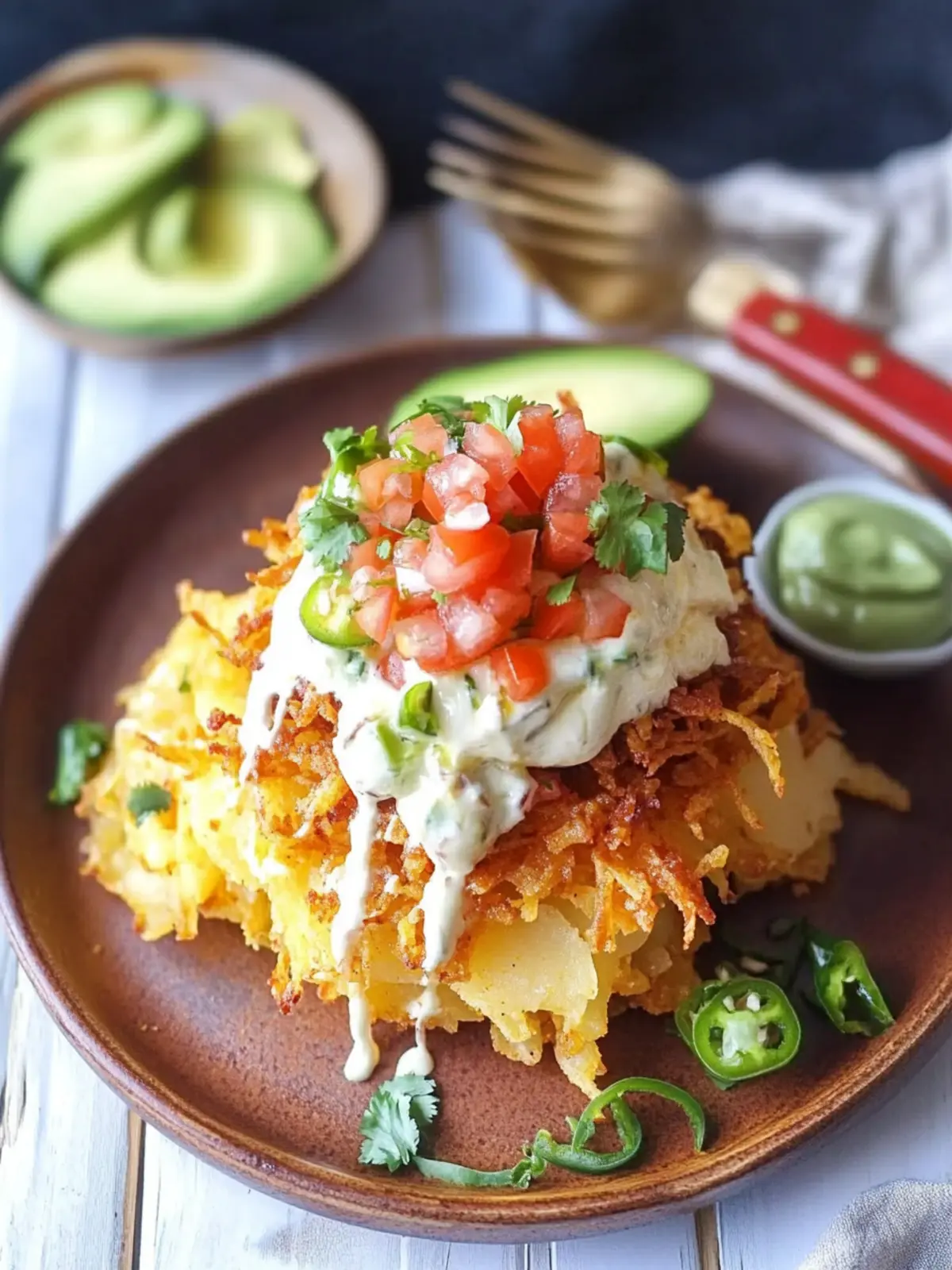 Mexican Crispy Hashbrown Haystacks: A Savory Breakfast Delight 2 Mexican Crispy Hashbrown Haystacks