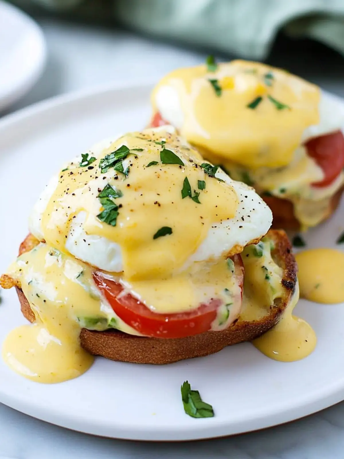 California-Style Eggs Benedict: A Healthy Twist Awaits 2 California-Style Eggs Benedict