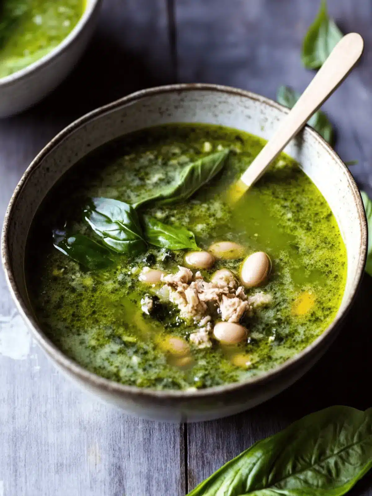 Revitalize Your Day with Vibrant Green Soup With Pesto, Greens & Beans 2 Vibrant Green Soup With Pesto, Greens & Beans