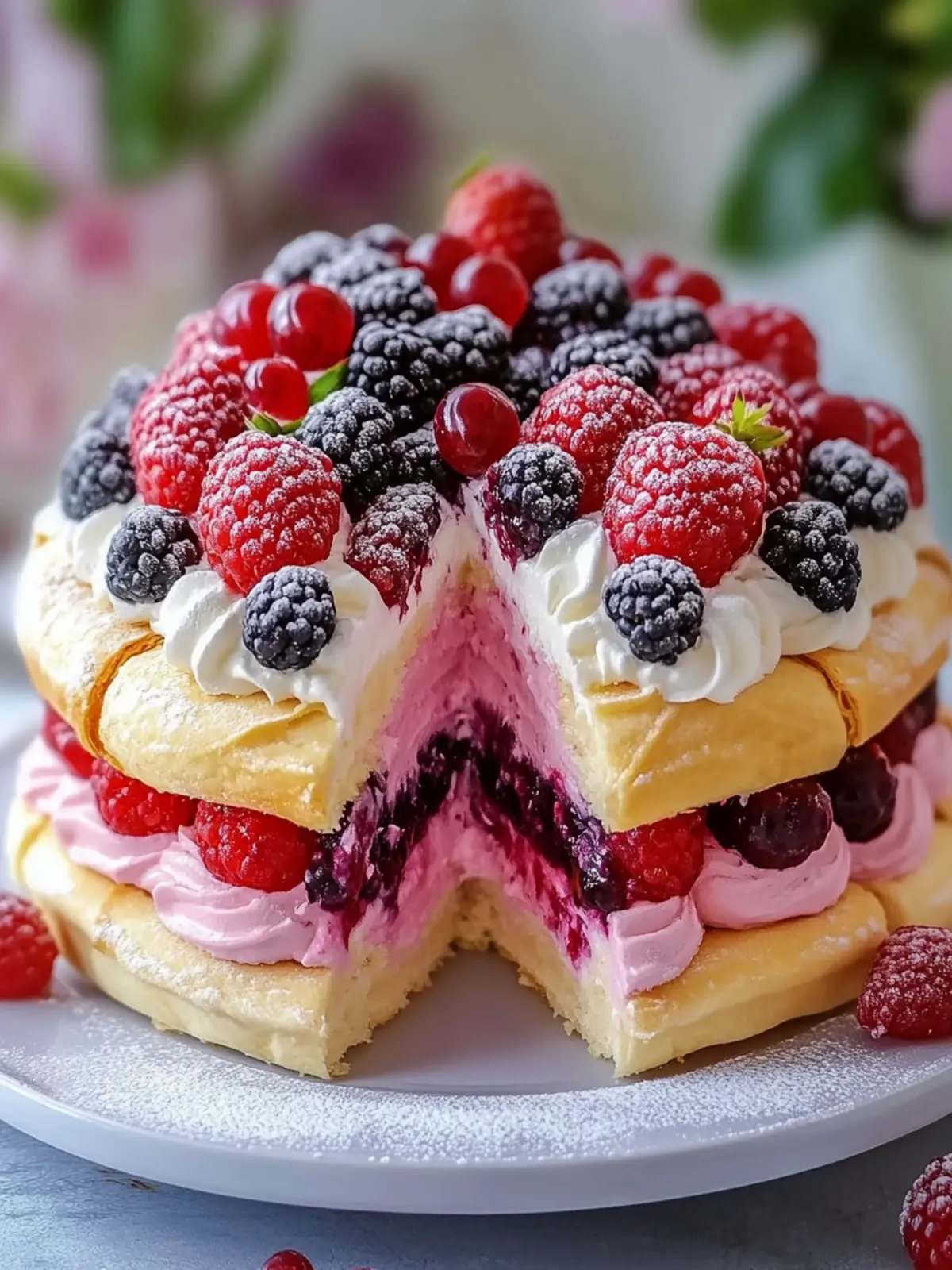 Decadent Berry Cream Pastry Cake for Sweet Moments 4 Berry Cream Pastry Cake