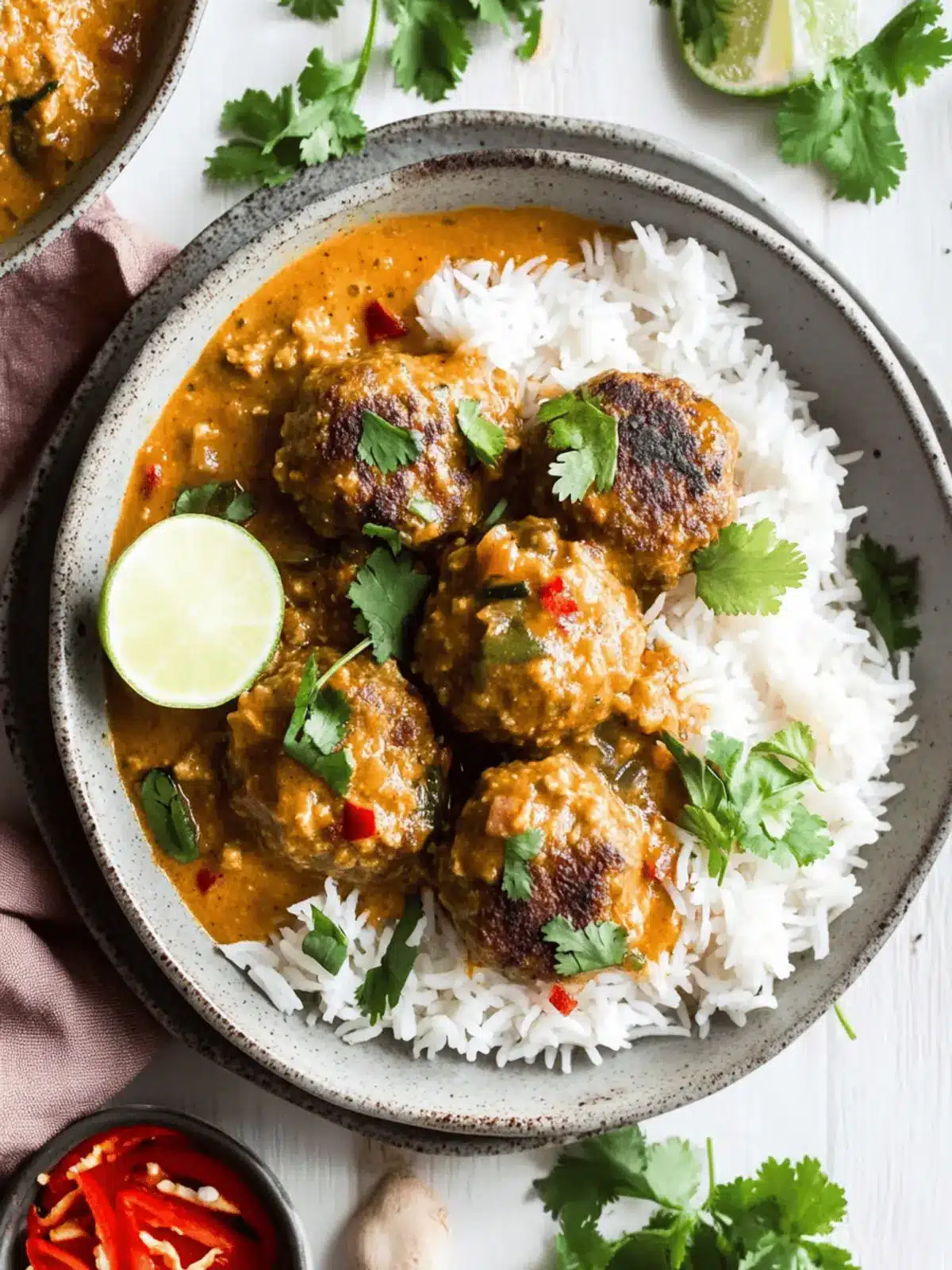 Thai Curry Meatballs with Jasmine Rice That Steal the Show 4 Thai Curry Meatballs with Jasmine Rice
