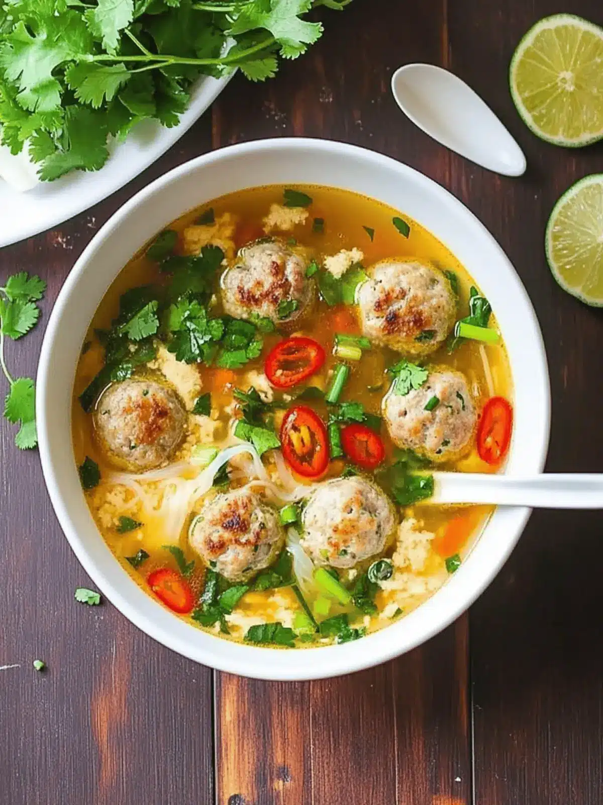 Savor Warm Thai Meatball and Egg Drop Soup Tonight 4 Thai Meatball and Egg Drop Soup
