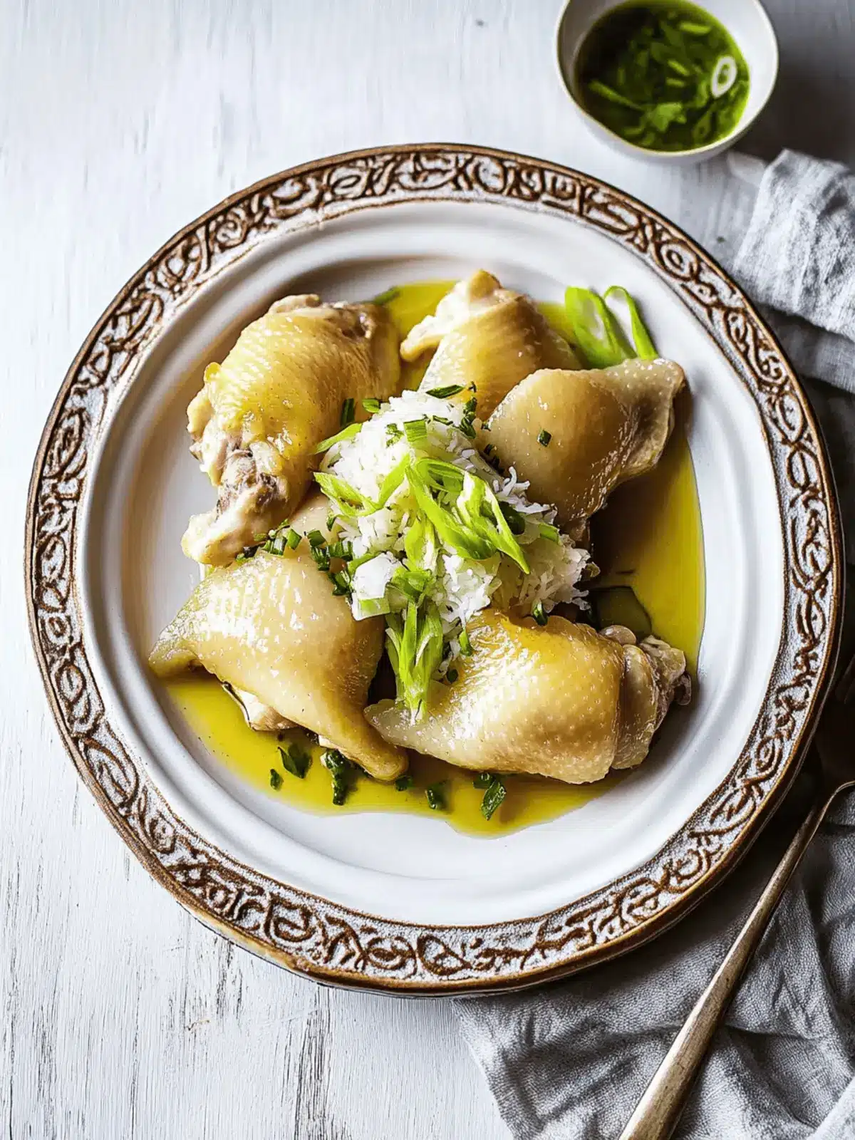 Discover the Magic of Chinese Steamed Chicken with Ginger Scallion Sauce 2 Chinese Steamed Chicken with Ginger Scallion Sauce