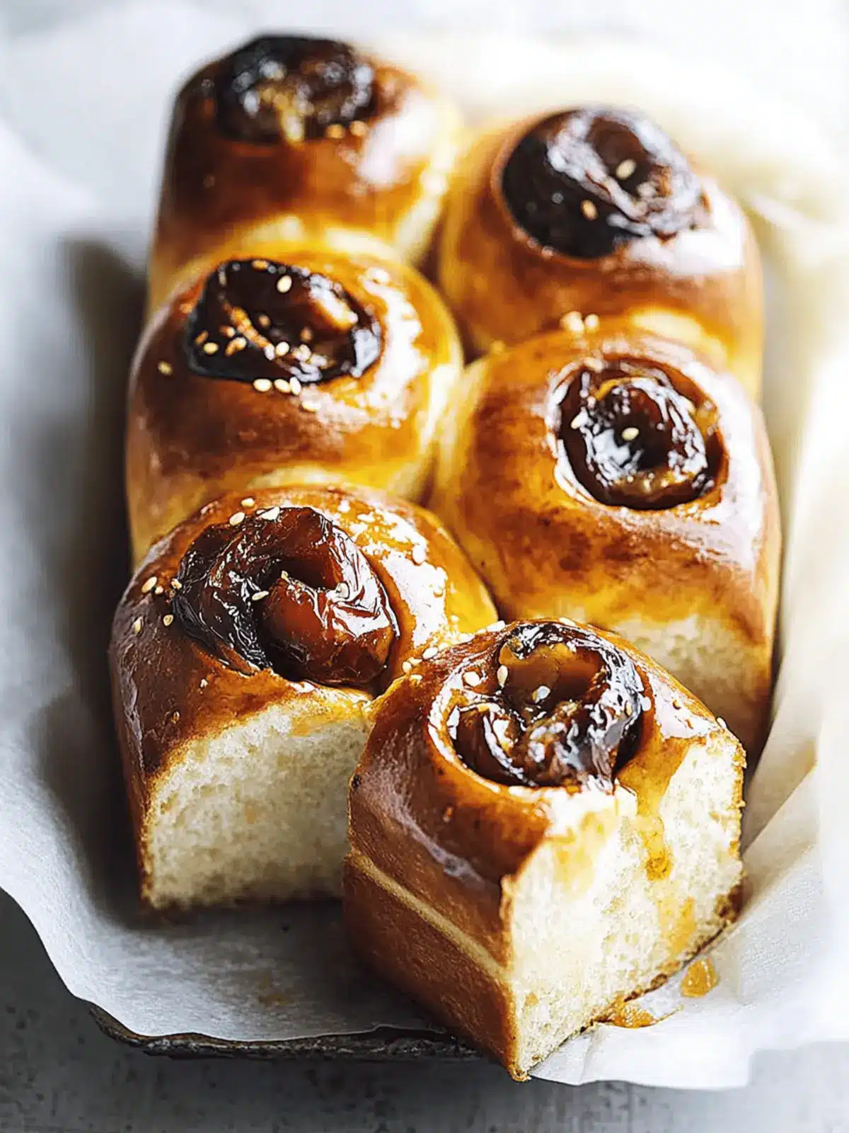 Irresistible Burnt Butter Sesame Date Buns for Your Sweet Cravings 4 burnt butter sesame date buns