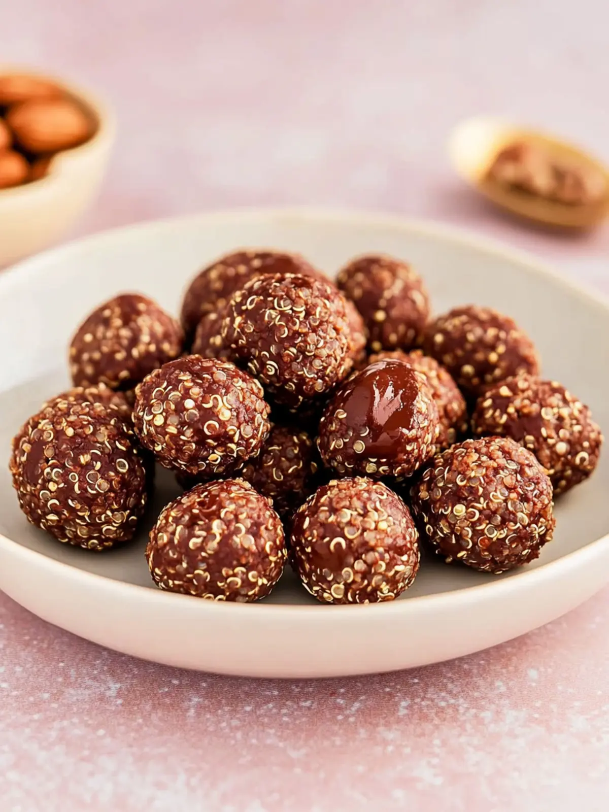 Delicious Chocolate Peanut Butter Quinoa Crunch Bites Recipe 2 Chocolate Peanut Butter Quinoa Crunch Bites
