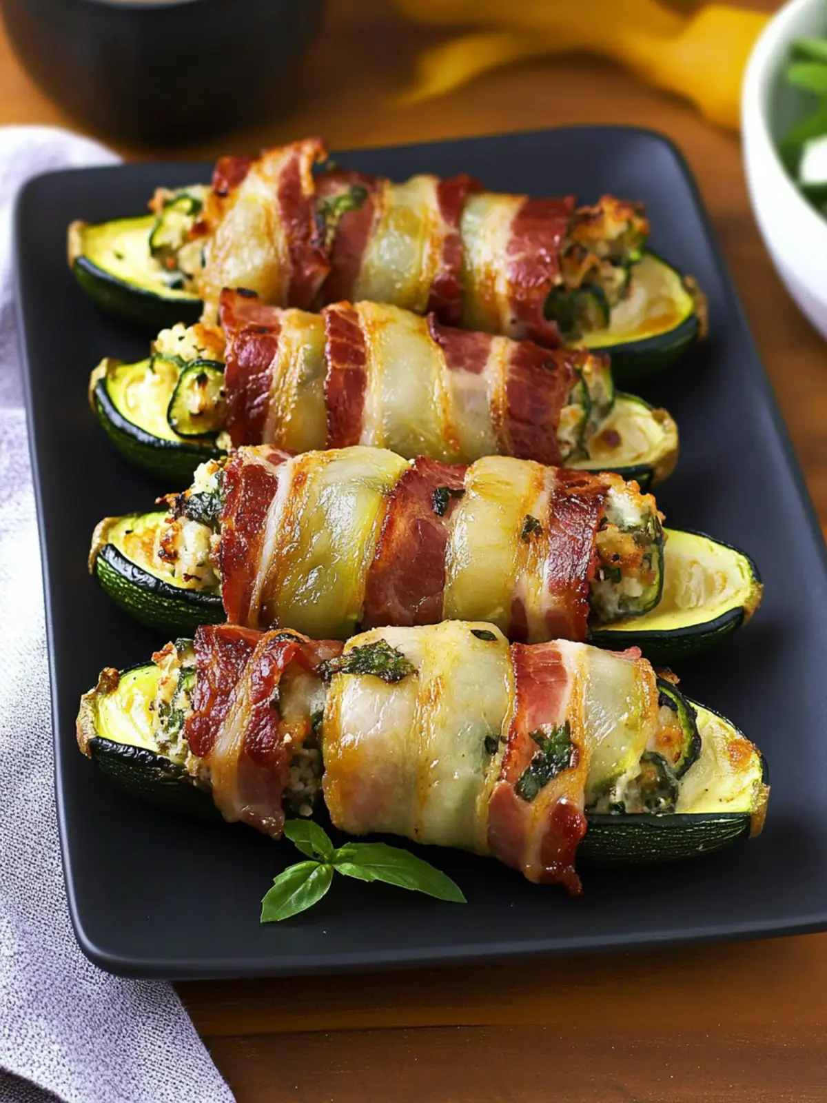Bacon Wrapped Stuffed Zucchini: A Flavor-Packed Delight 4 Bacon Wrapped Stuffed Zucchini