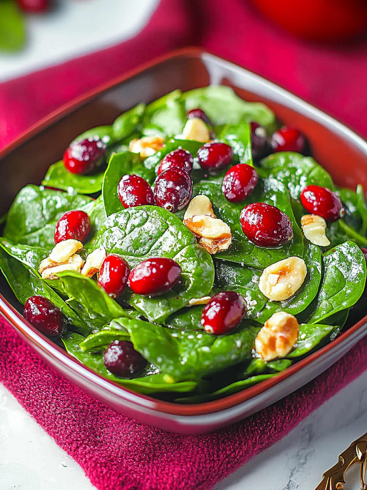 Cranberry Spinach Salad: A Festive Holiday Delight 4 Cranberry Spinach Salad