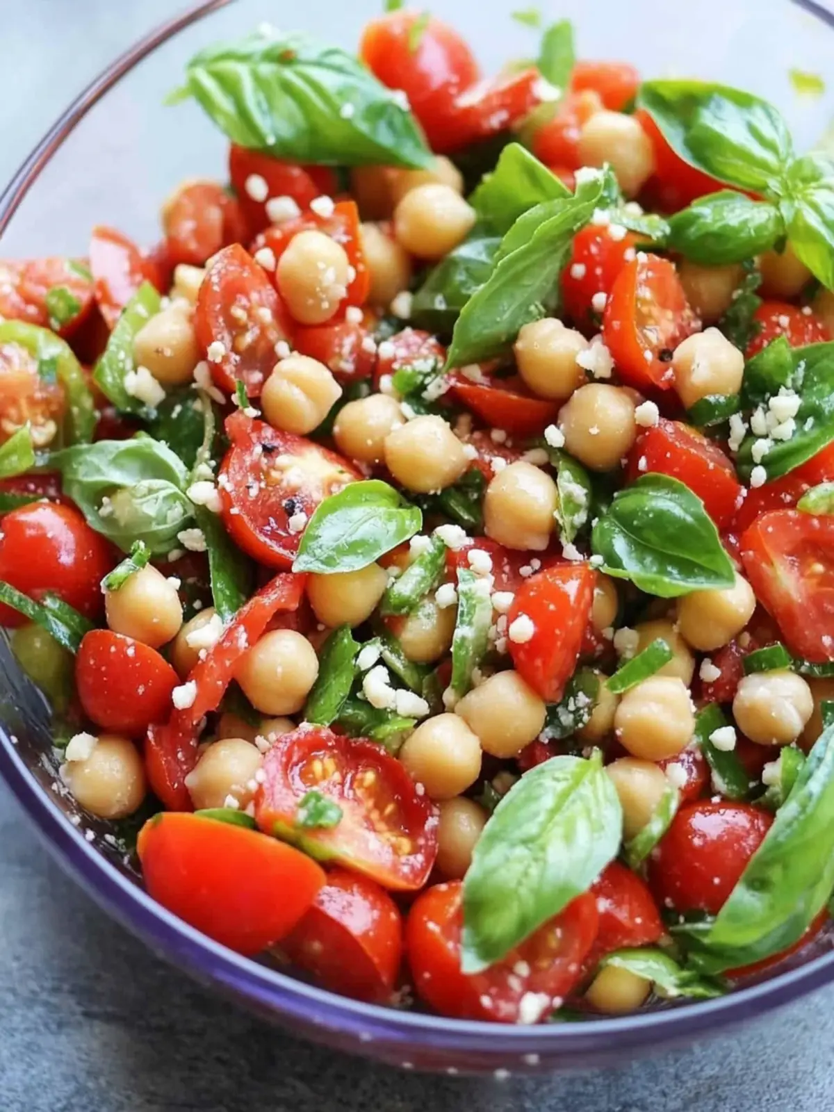 Refreshing Healthy Tomato, Basil and Chickpea Salad for Summer Fun 3 Healthy Tomato, Basil and Chickpea Salad