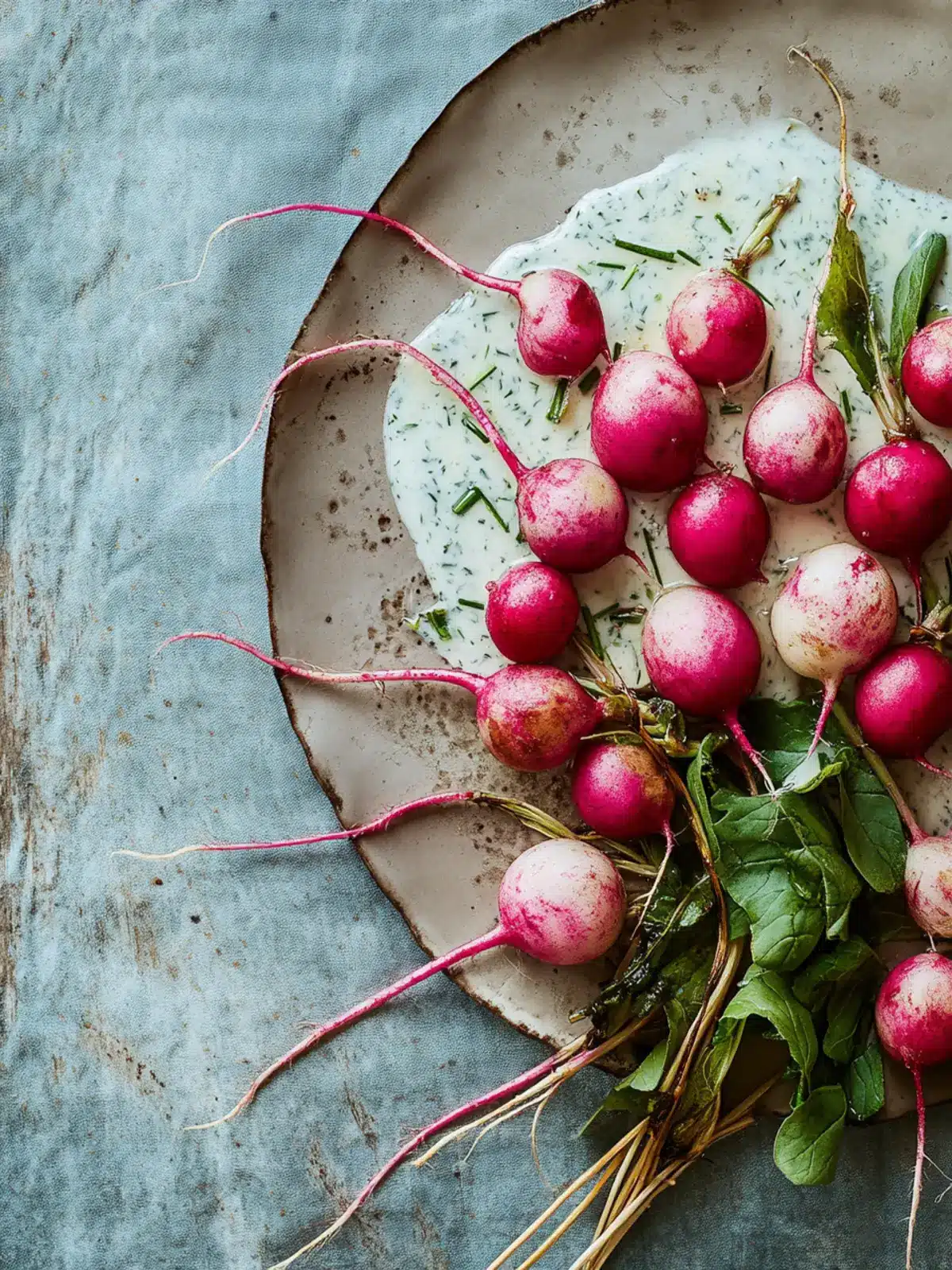 Roasted Radishes with Garlic Chive Yogurt for a Fresh Twist 4 Roasted Radishes with Garlic Chive Yogurt