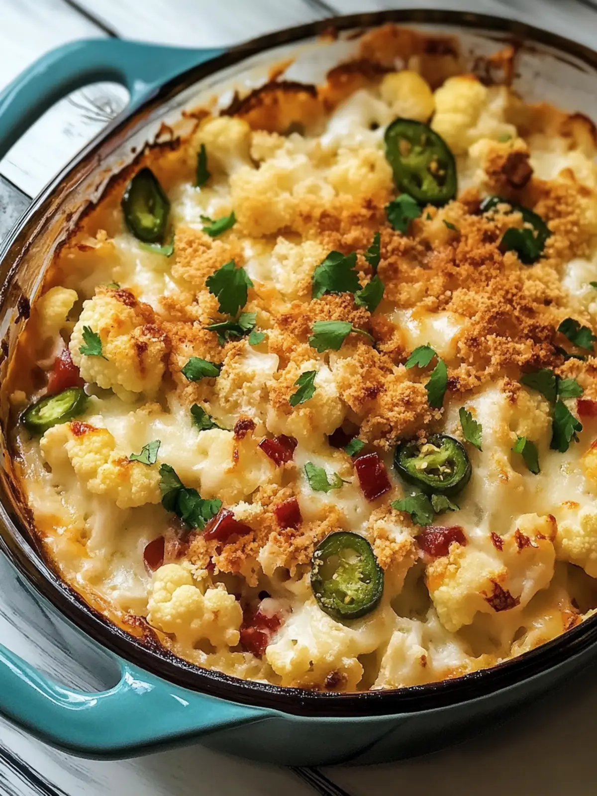 Tasty Jalapeno Popper Cauliflower Casserole with a Twist 3 Tasty Jalapeno Popper Cauliflower Casserole