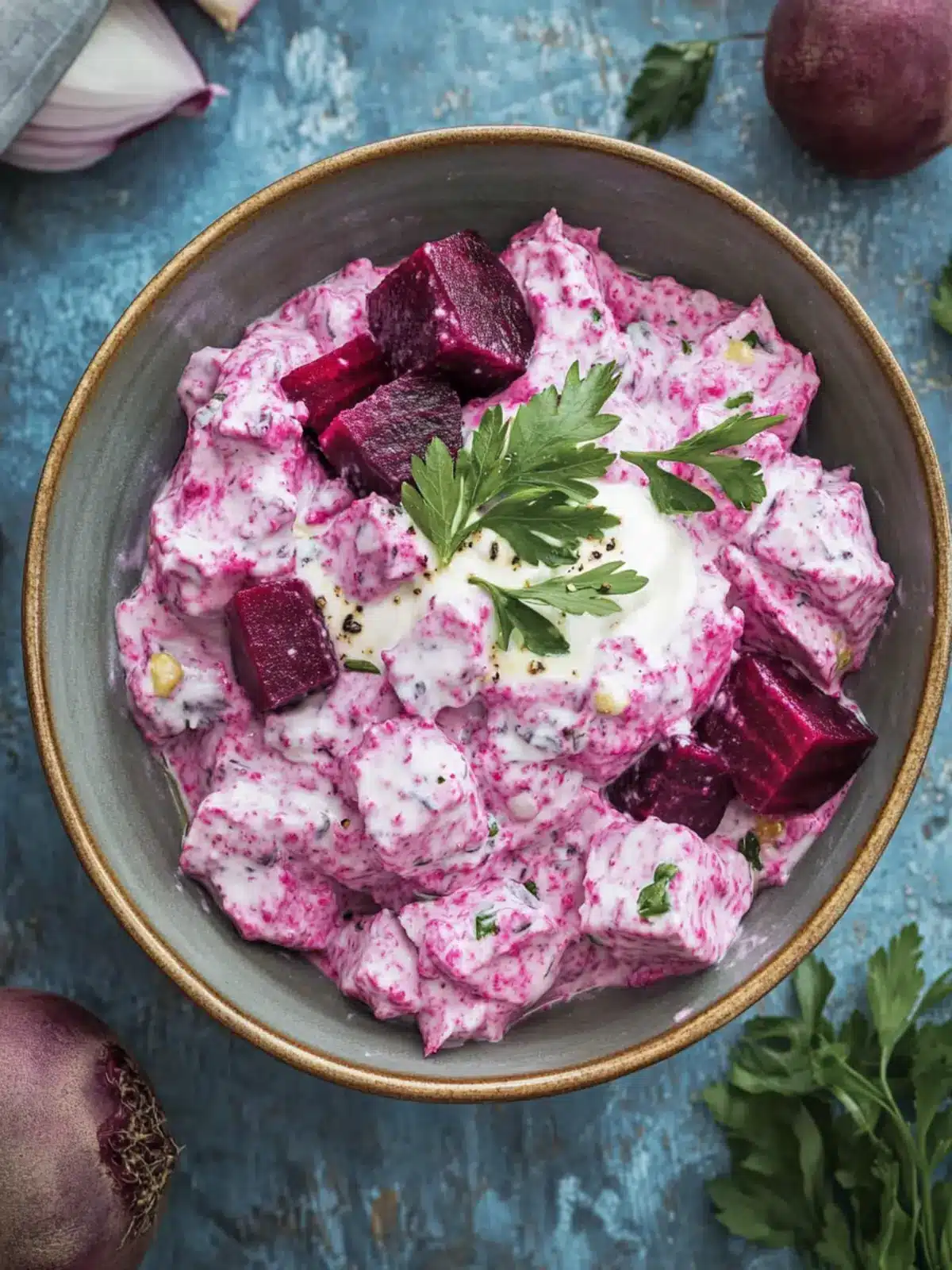 Delicious Beetroot Salad Dip With Greek Yogurt (Patzarosalata) 3 Beetroot Salad Dip With Greek Yogurt (Patzarosalata)