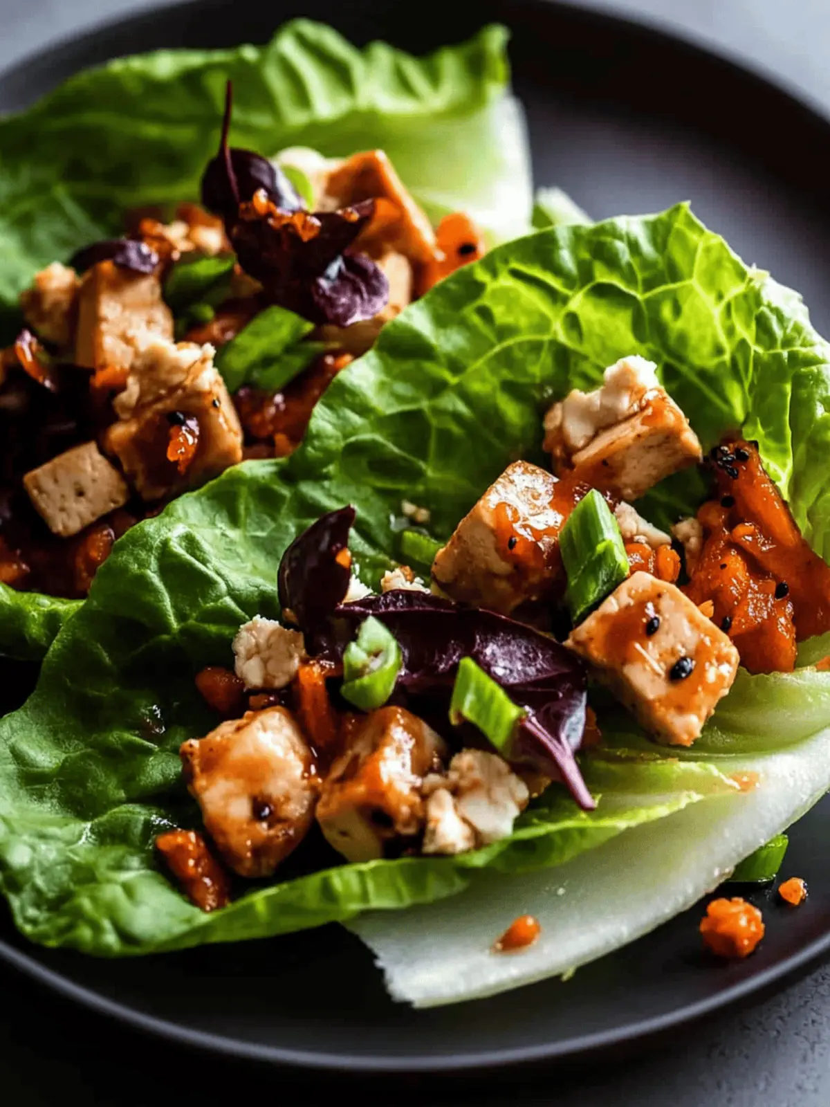 Delicious Peanut Tofu & Carrot Lettuce Wraps in 20 Minutes 4 Peanut Tofu & Carrot Lettuce Wraps