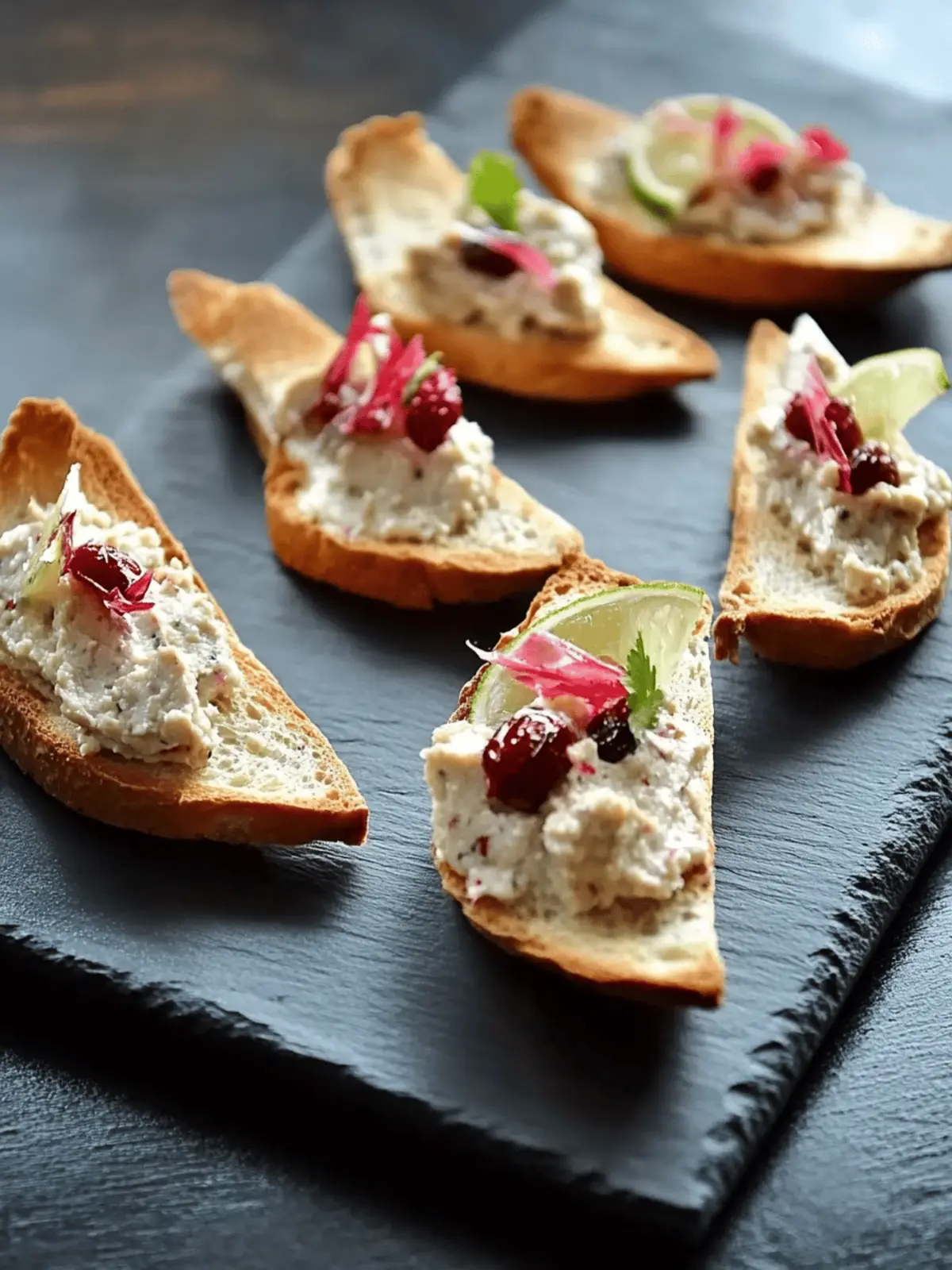 Smoked Mackerel P¢t with Cranberry, Lime & Ginger Canap s 4 Smoked mackerel p¢t with cranberry, lime and ginger on Melba toasts