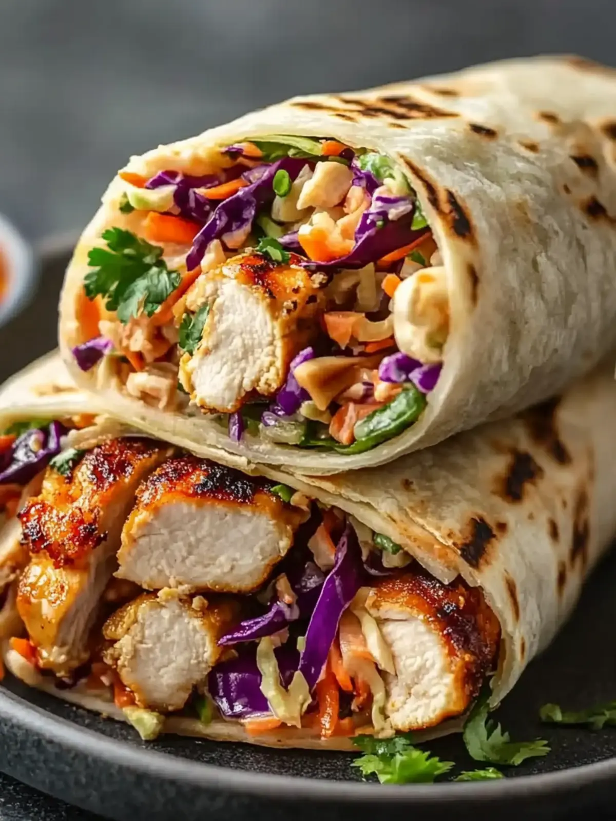Delicious Thai Chicken Wrap with Crunchy Asian Slaw Recipe 3 Thai Chicken Wrap with Crunchy Asian Slaw