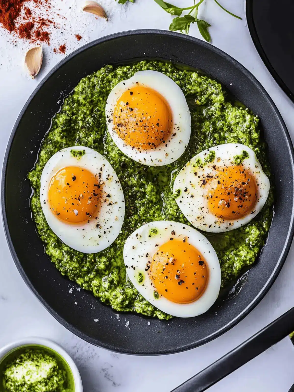 Pesto Eggs for a Quick and Flavorful Breakfast Boost 2 Pesto Eggs