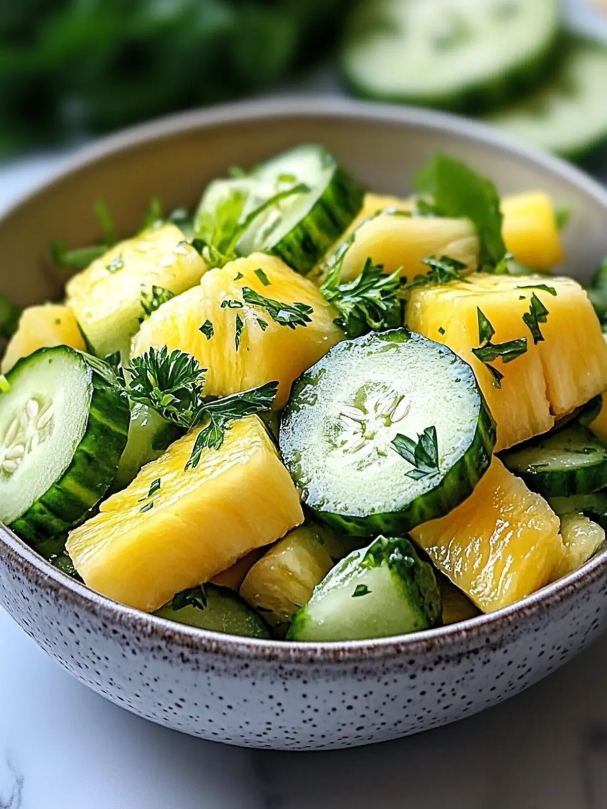 Tropical Pineapple Cucumber Salad for Ultimate Refreshment 3 Pineapple Cucumber Salad