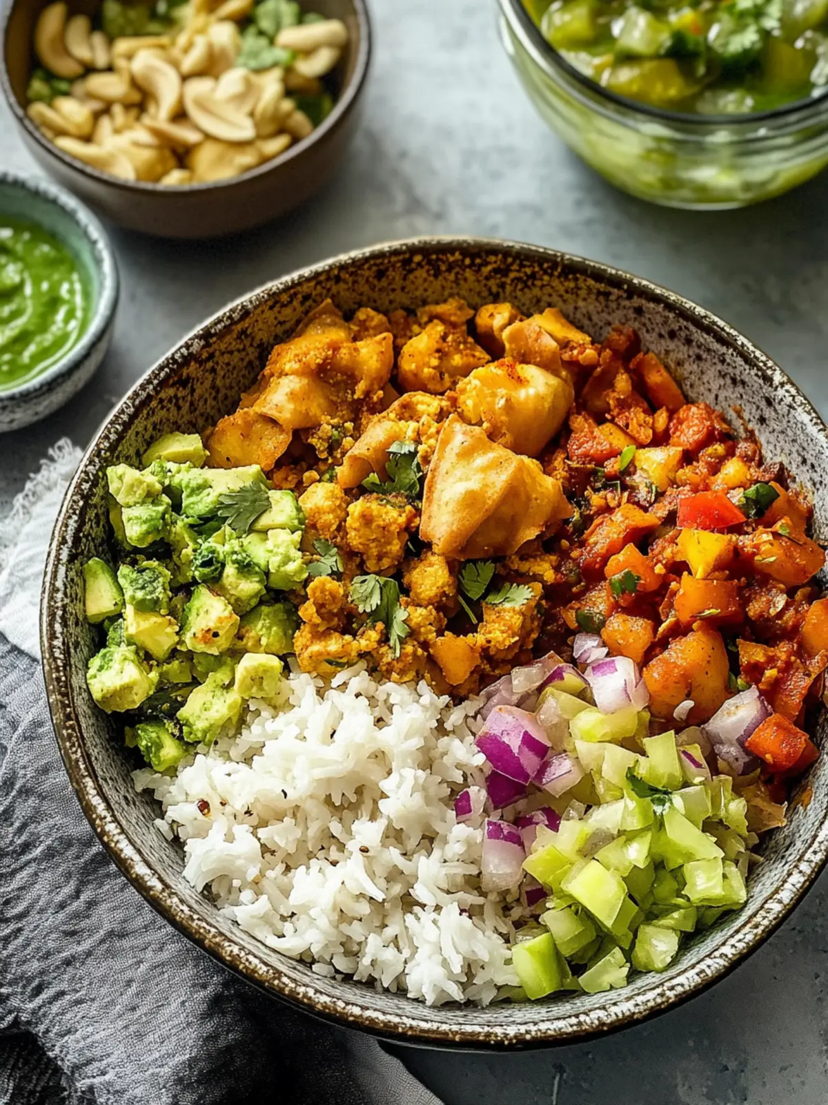 Savor Samosa-Inspired Bowls with Roasted Veggies Delight 3 Samosa-Inspired Bowls